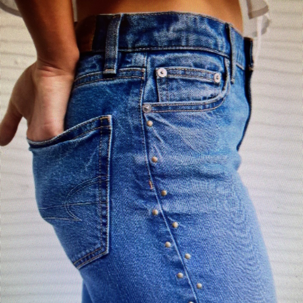 MISSES AMERICAN EAGLE HIGH WAISTED STOVEPIPE JEANS SIZE 6 NWT! - Picture 4 of 8